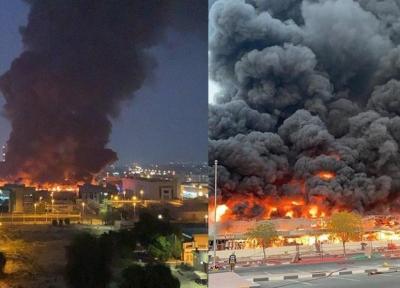 علت آتش سوزی در بازار عجمان امارات معین شد